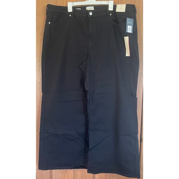 NWT Universal Threads Size 24 High Rise Slim Hip & Thigh Wide Leg  Black Jeans - Picture 1 of 5